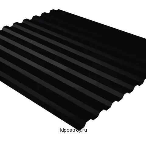 Профнастил С21 чёрный RAL 9005 0,5 мм