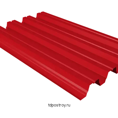 Профнастил Н75 красный RAL 3020 0,65 мм